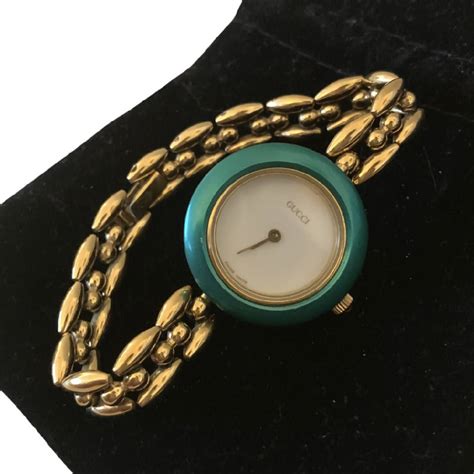 vintage gucci bezel watch|gucci vintage watch interchangeable.